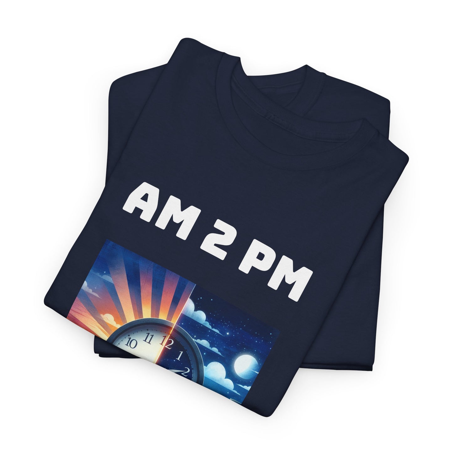 AM 2 PM Unisex Heavy Cotton Tee