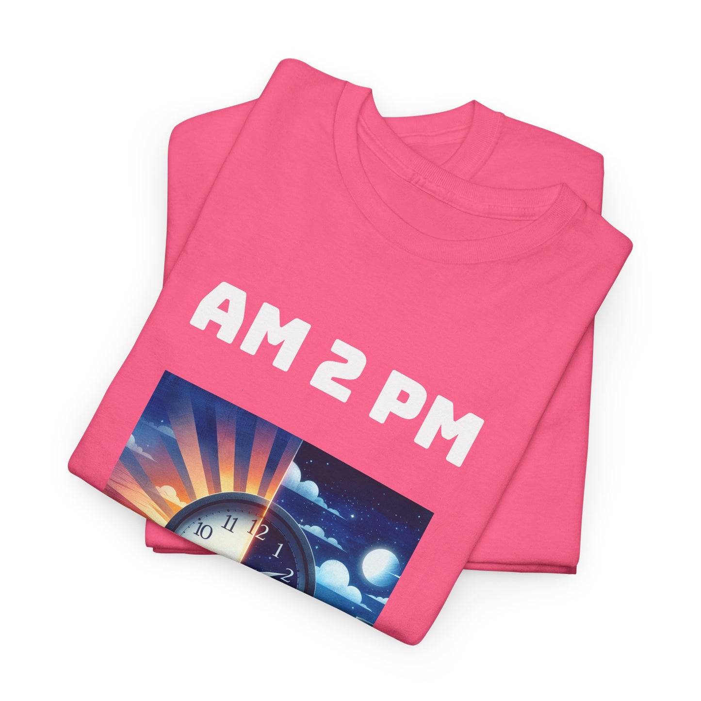 AM 2 PM Unisex Heavy Cotton Tee