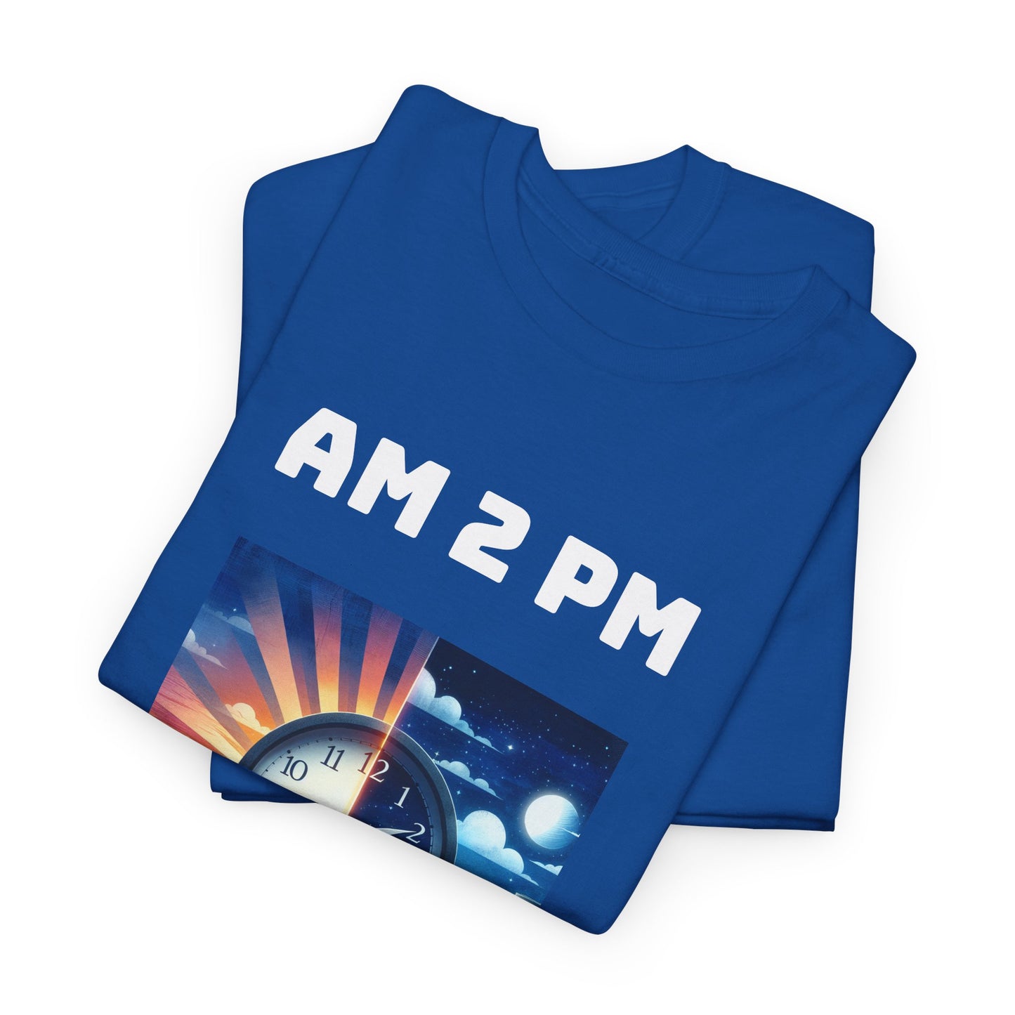 AM 2 PM Unisex Heavy Cotton Tee