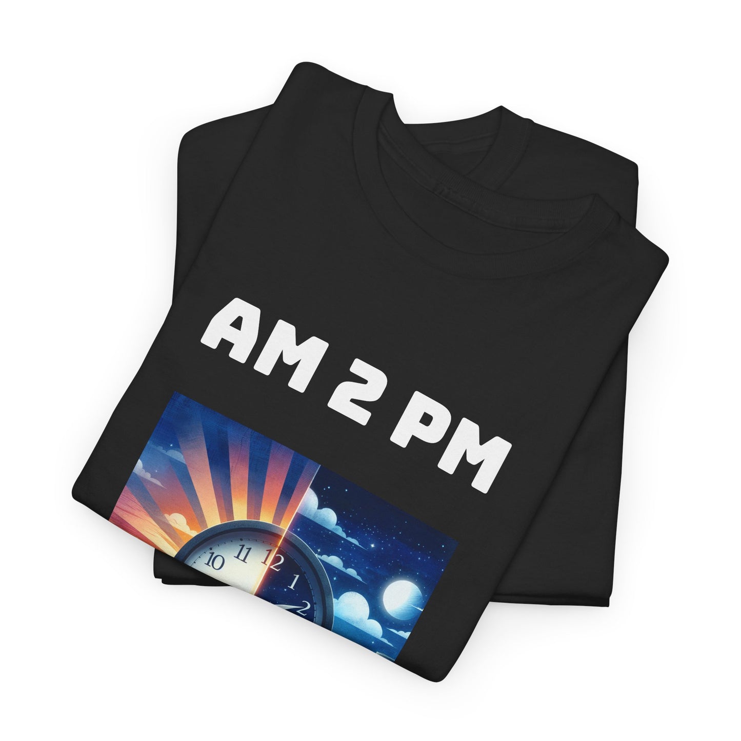 AM 2 PM Unisex Heavy Cotton Tee