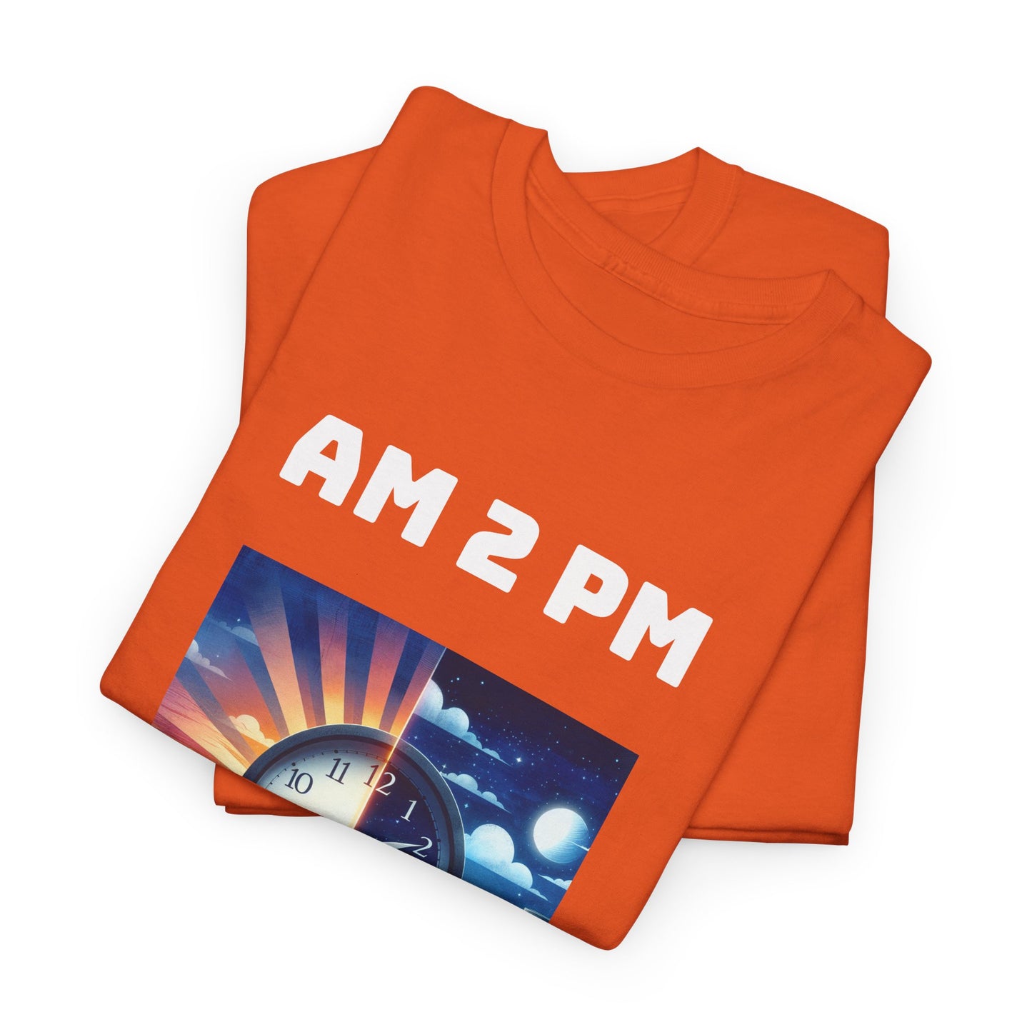 AM 2 PM Unisex Heavy Cotton Tee