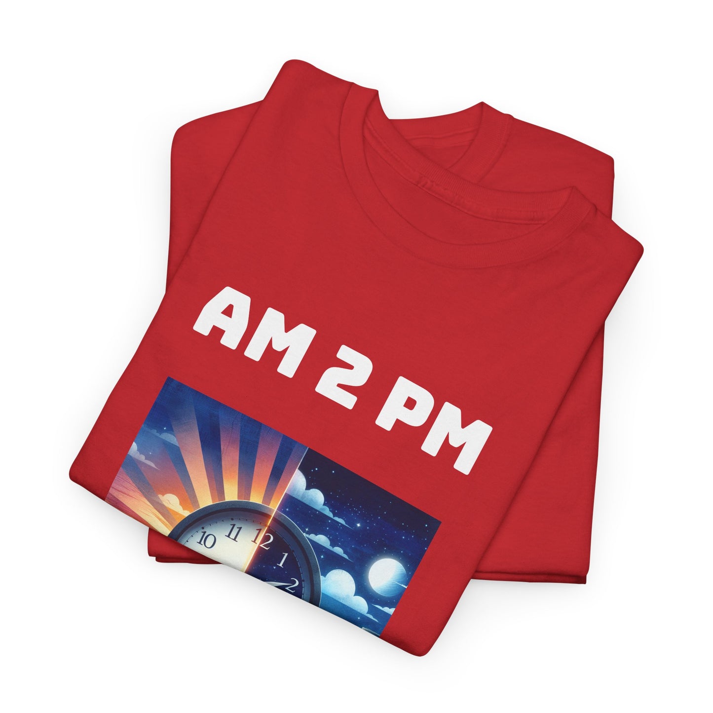 AM 2 PM Unisex Heavy Cotton Tee